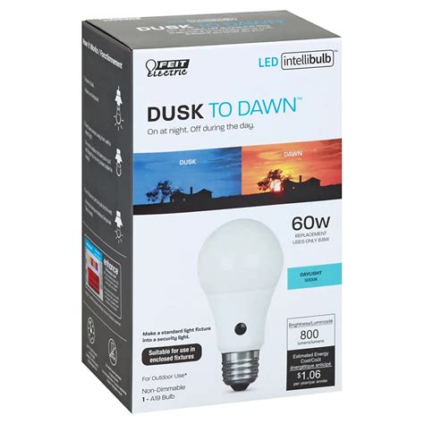 Feit Electric 60 Watt LED A19 Daylight Dusk To Dawn Light Bulb Shop
